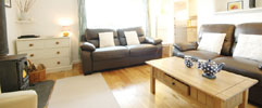 Lounge with woodburner